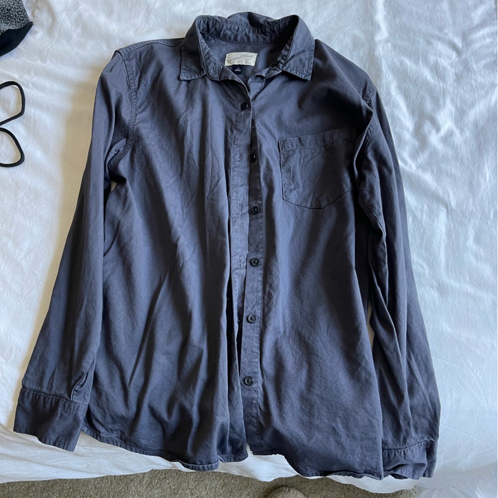 Blue Button Down (S)